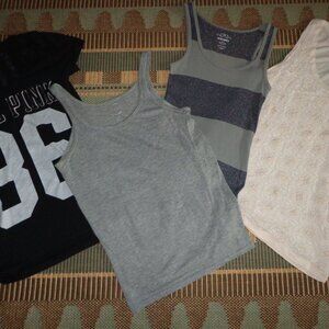 Lot of 4 Various Tank Tops & Tee Size XS